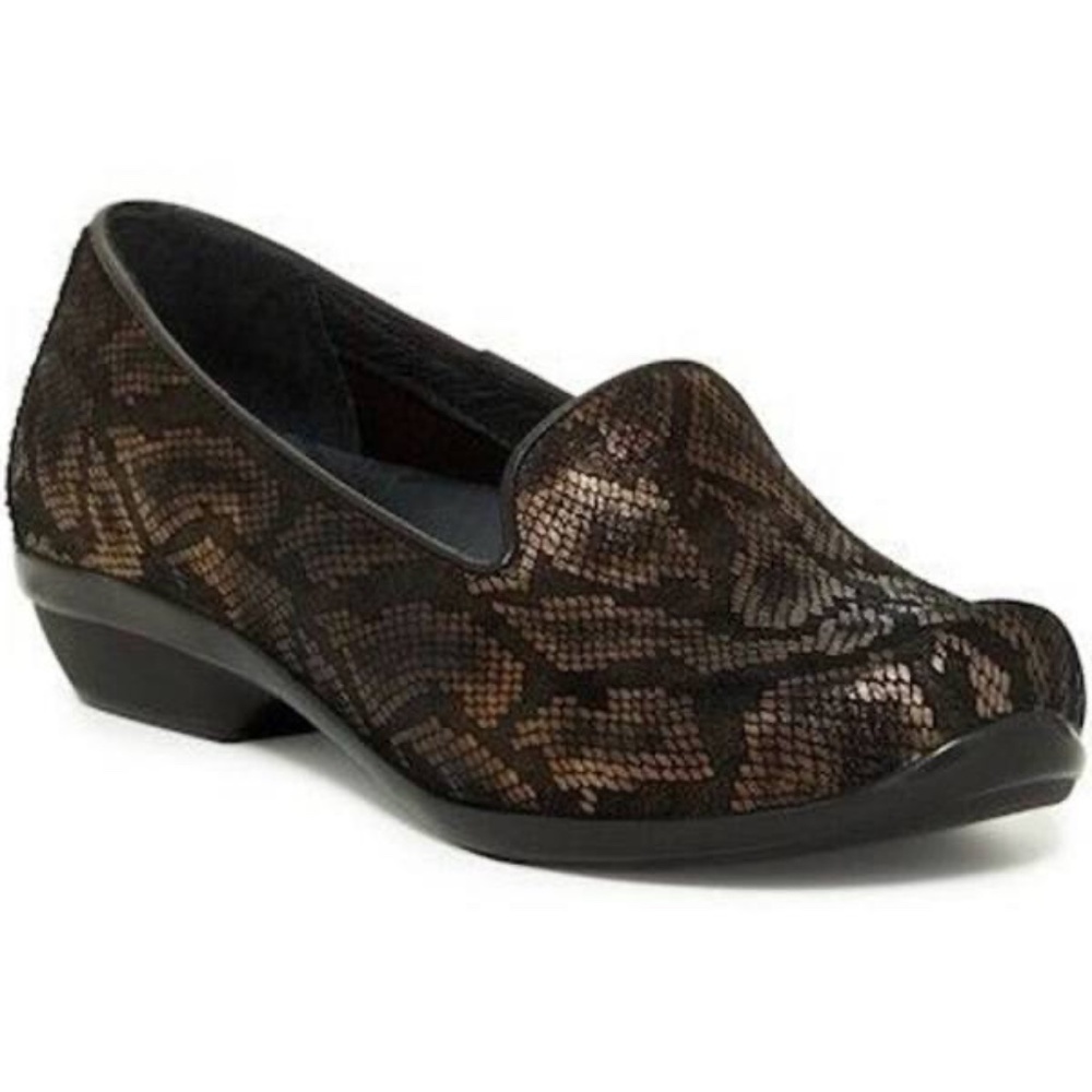 Dansko Olivia Loafers, Bronze Snake, Women's 41, Used in Excellent Condition